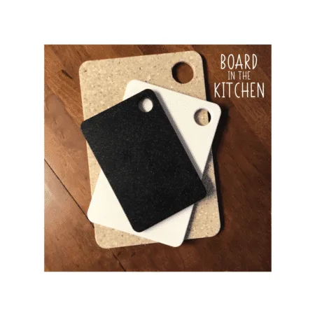 Custom CORIAN Cutting Board with Circle Handle, Savvy Traditional Shape - Style #5