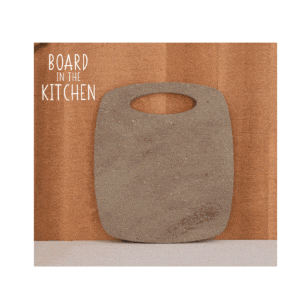 Rounded Edge Corian Cutting Board with Oval Handle Design, Available in 3 Sizes